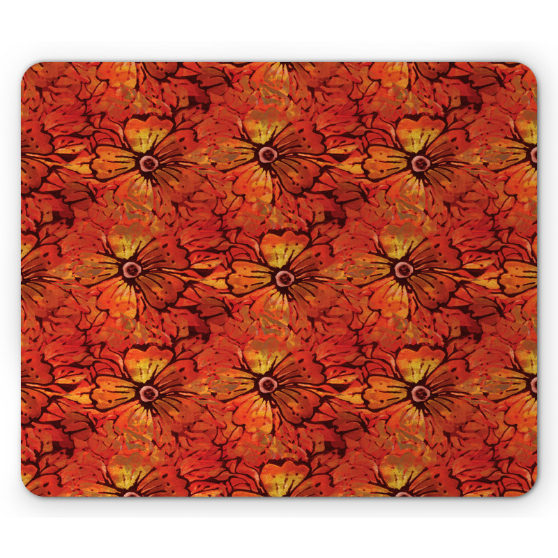 Grungy Flower Romantic Mouse Pad