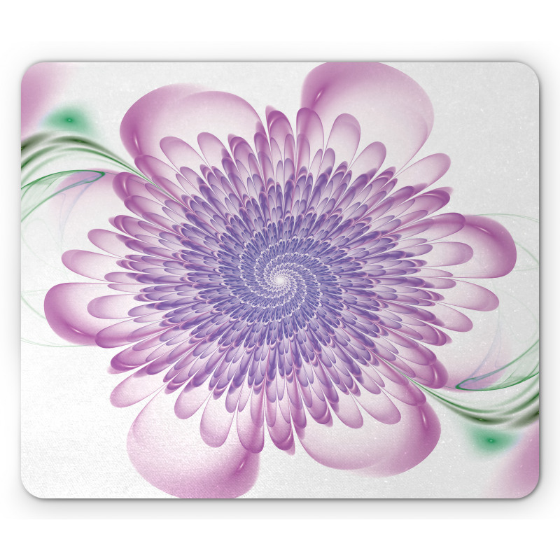 Floral Harmonic Spirals Mouse Pad