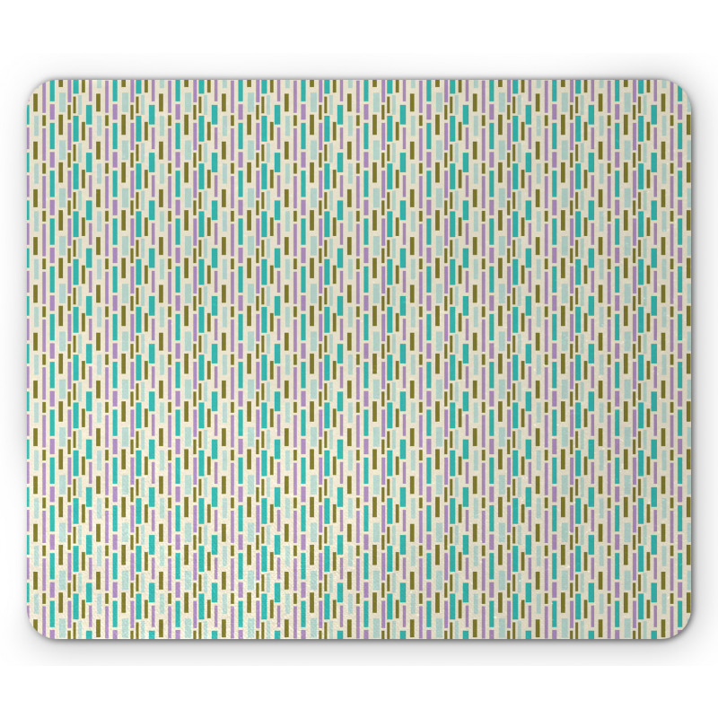 Vertical Irregular Bars Motif Mouse Pad