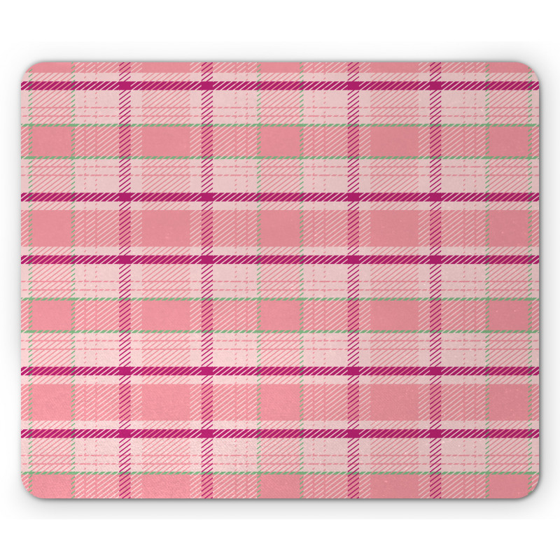 Tartan Plaid Pattern Squares Mouse Pad