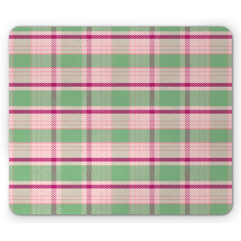 Symmetric Plaid Graphic Mouse Pad