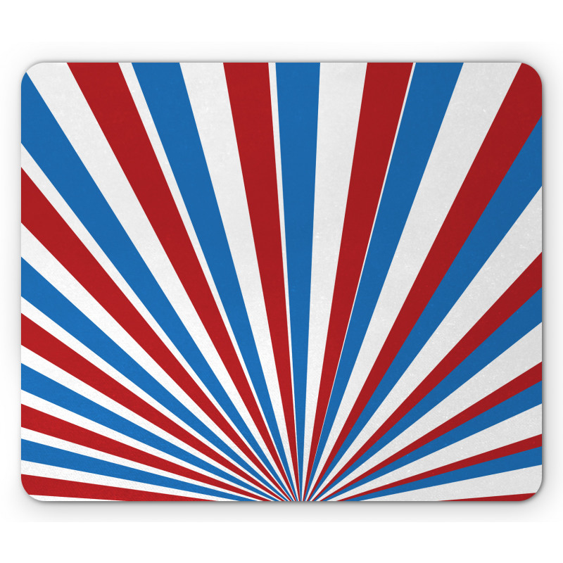 USA Flag Rays Circus Art Mouse Pad