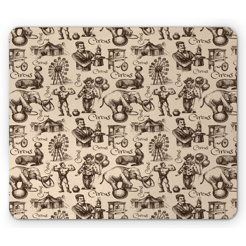 Sketch Fun Clown Magician Mouse Pad