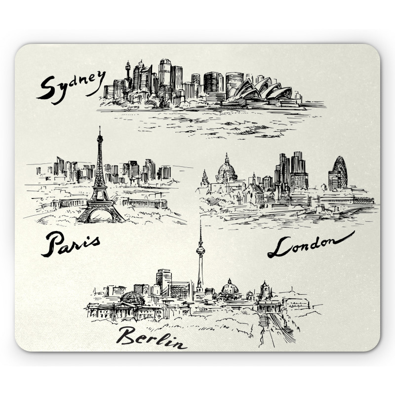 World's Famous Cities Mouse Pad