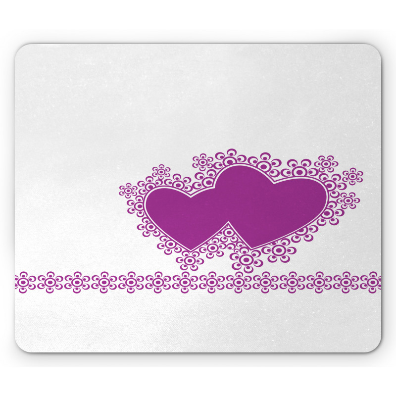 Romance Art 2 Heart Motifs Mouse Pad