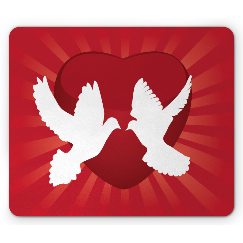 Doves Peace Symbol Romantic Mouse Pad