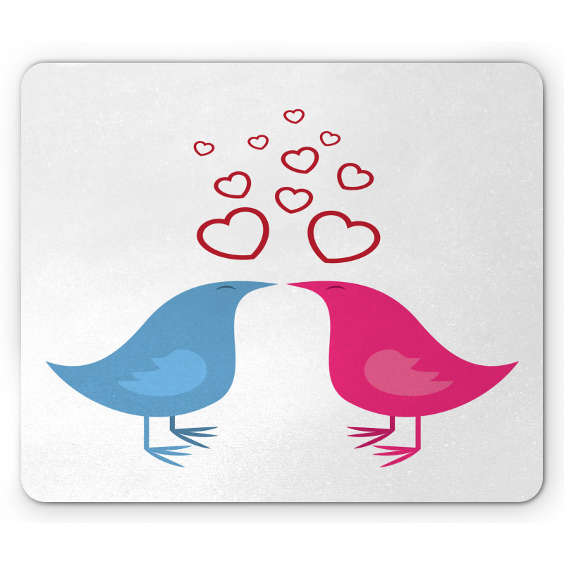 Birds Heart Symbols Romance Mouse Pad