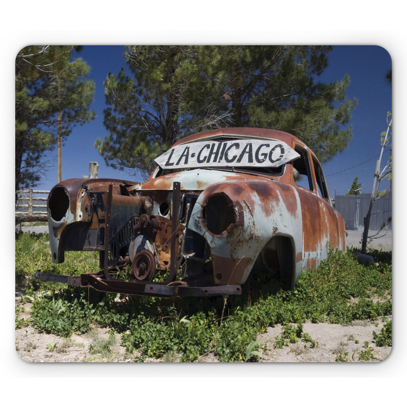 Old Abandoned Car USA Mouse Pad