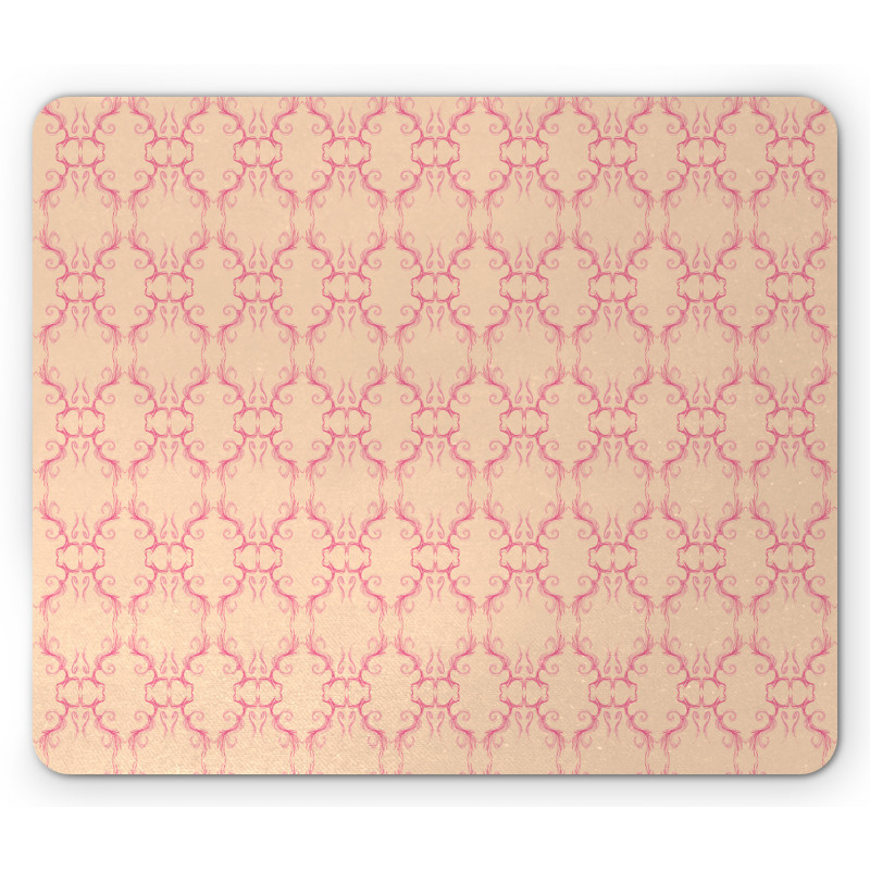 Soft Toned Victorian Lattice Mouse Pad