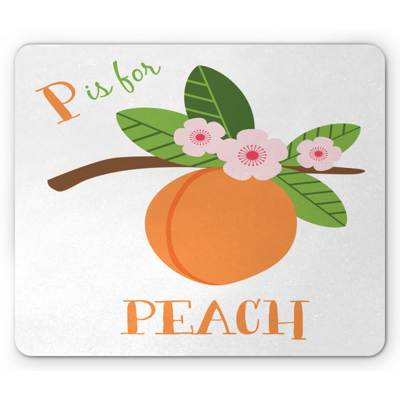 Learning P is for Peach Fruit Mouse Pad