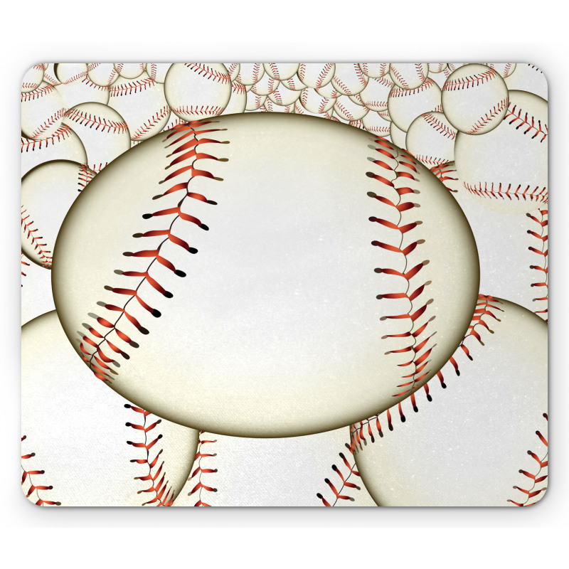 Baseball Ball Pattern Mouse Pad