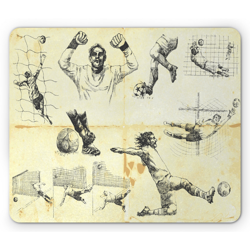 Soccer Players Artwork Mouse Pad
