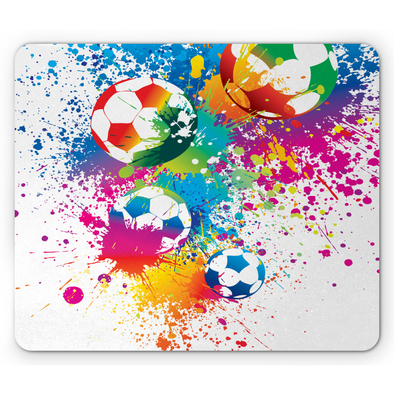 Colorful Splashes Balls Mouse Pad