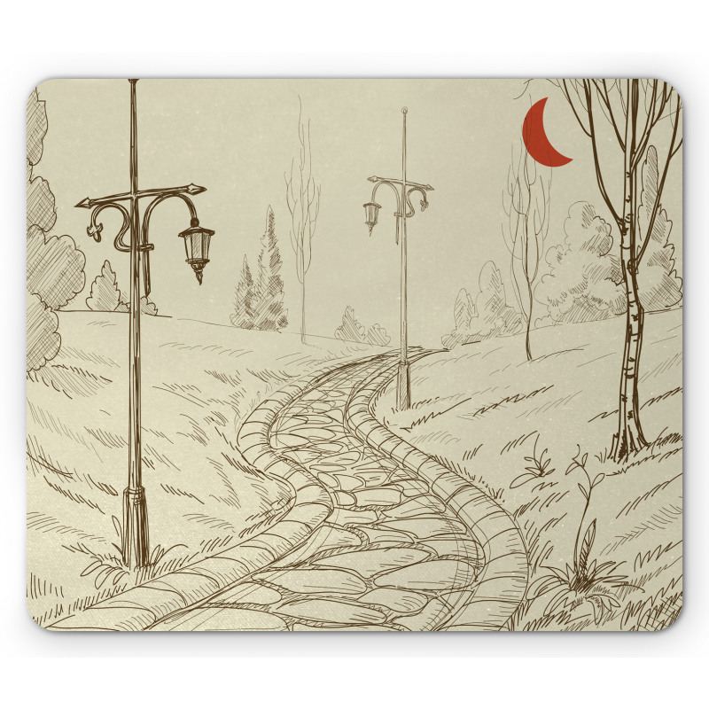 Sketchy Park Alley Mouse Pad