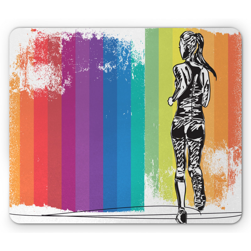 Marathon Runner Ombre Mouse Pad