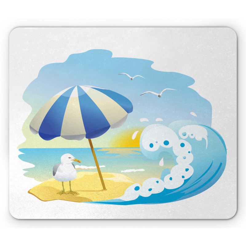 Seagull at Beach Kids Mouse Pad