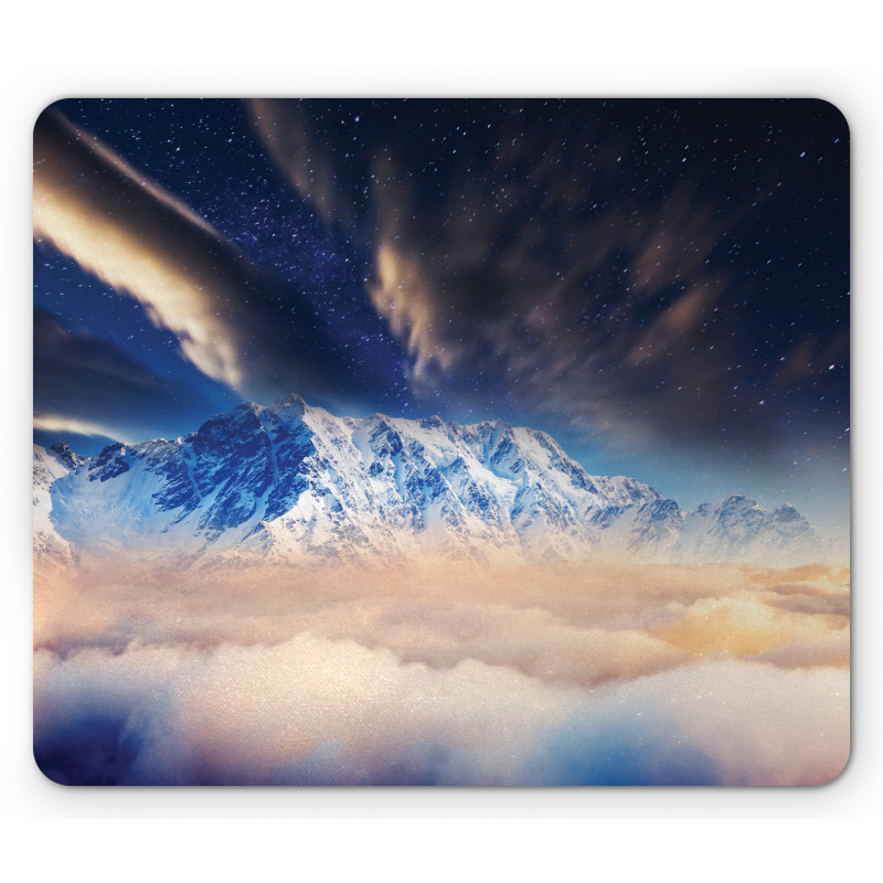 Snowy Winter Mountains Mouse Pad