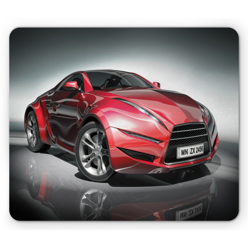 Red Fast Sports Racing Men Mouse Pad
