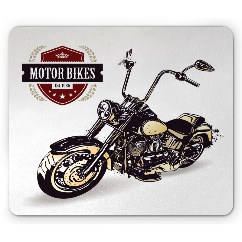 Old Classic Motorcycle Mouse Pad