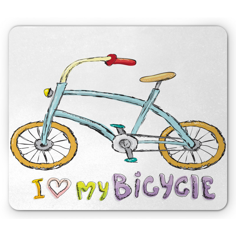 Bicycle Kids Love Words Mouse Pad