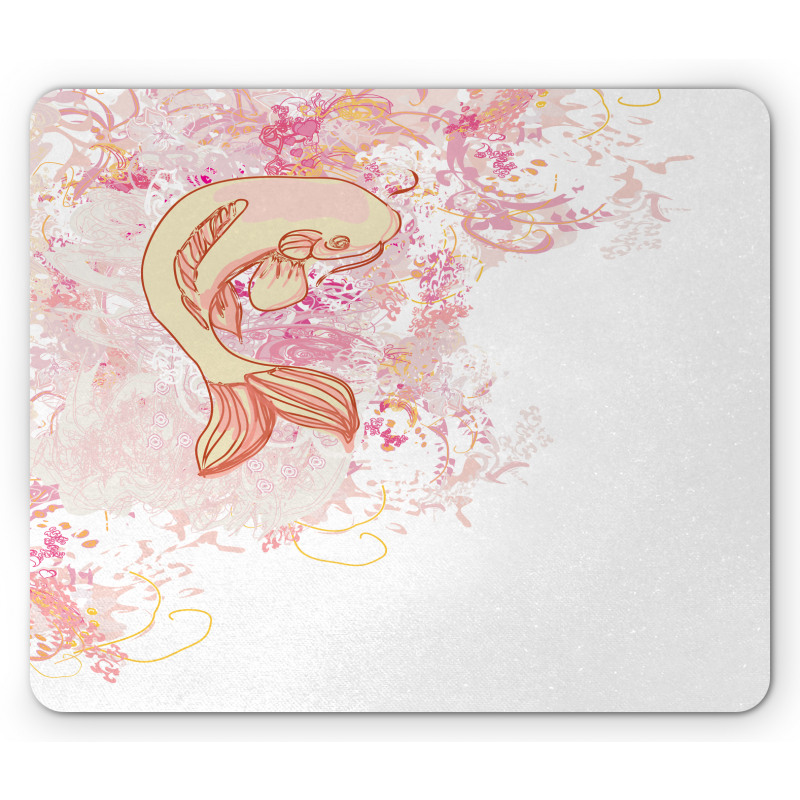 Pink Floral Mouse Pad