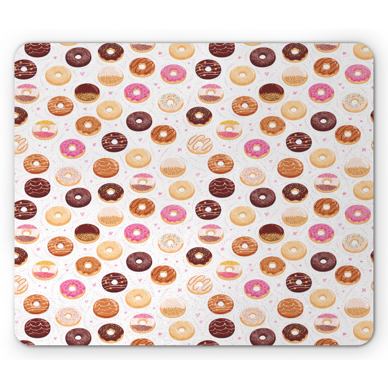 Colorful Yummy Donuts Mouse Pad