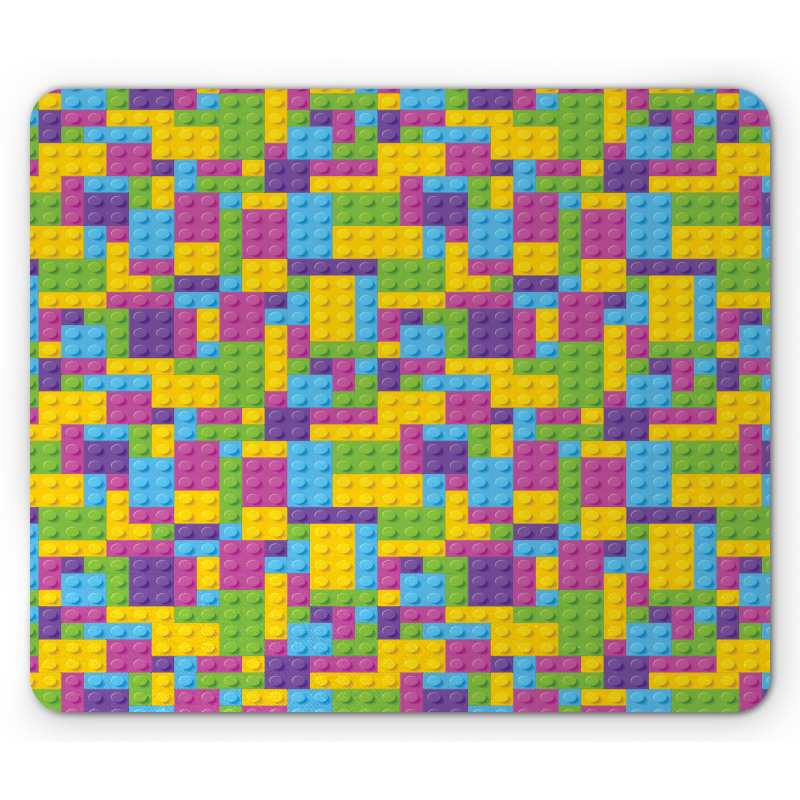 Colorful Blocks Game Cube Mouse Pad