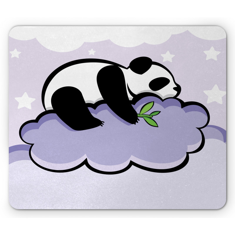 Sleeping Panda on Cloud Mouse Pad