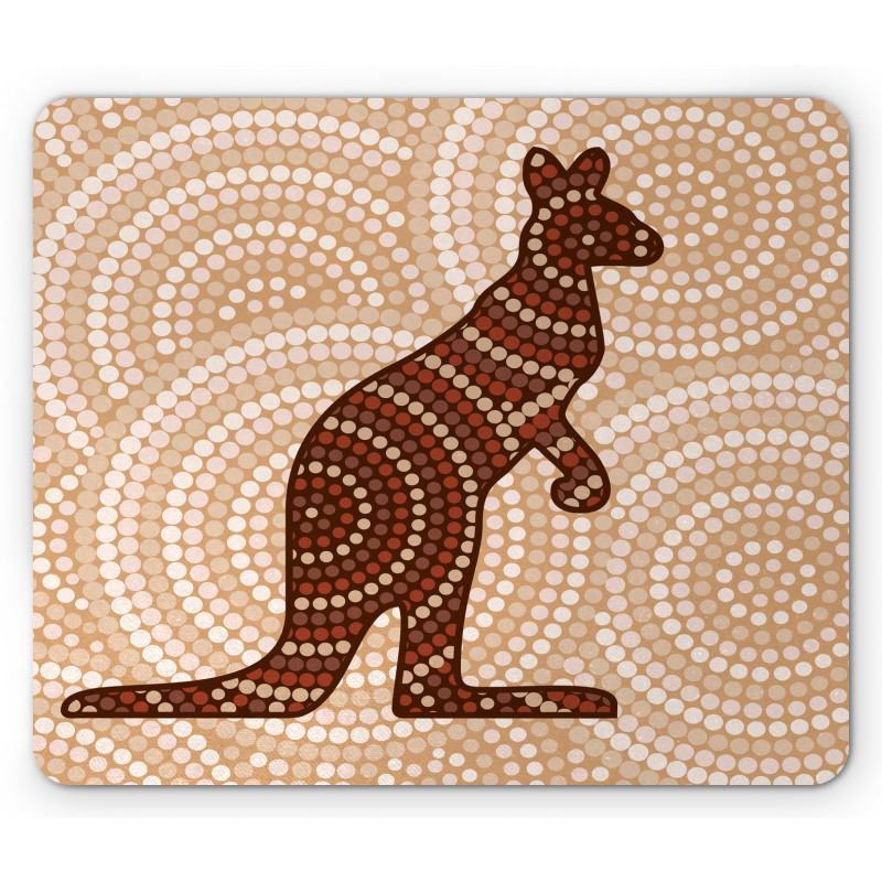 Kangaroo with Dots Mouse Pad