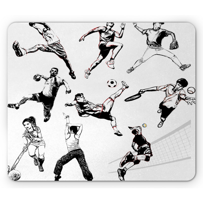 Various Sports Athletes Mouse Pad