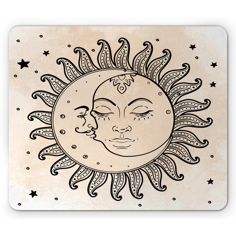 Sun and Moon Mystical Mouse Pad