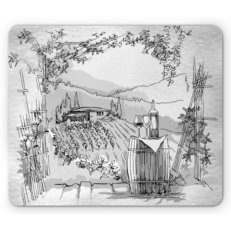 Valley Winery House Art Mouse Pad