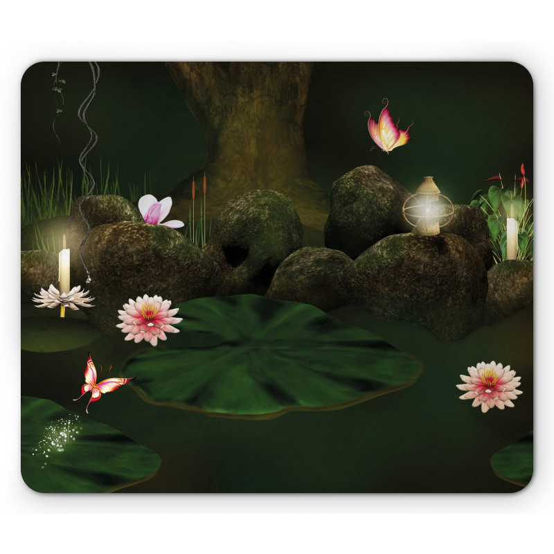 Mystic Forest with Candle Mouse Pad