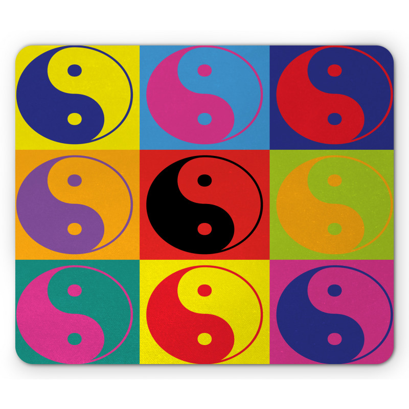 Ying Yang Hippie Mouse Pad