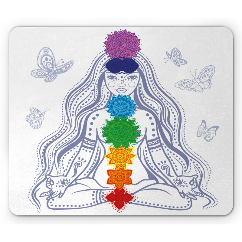 Yoga Meditation Lotus Pose Mouse Pad