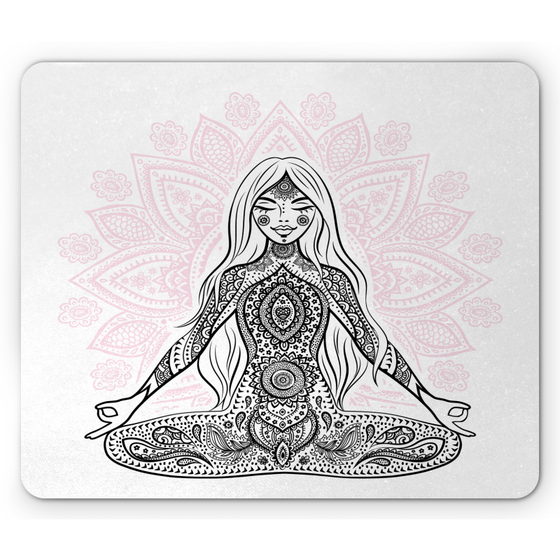 Meditation Lotus Mandala Mouse Pad