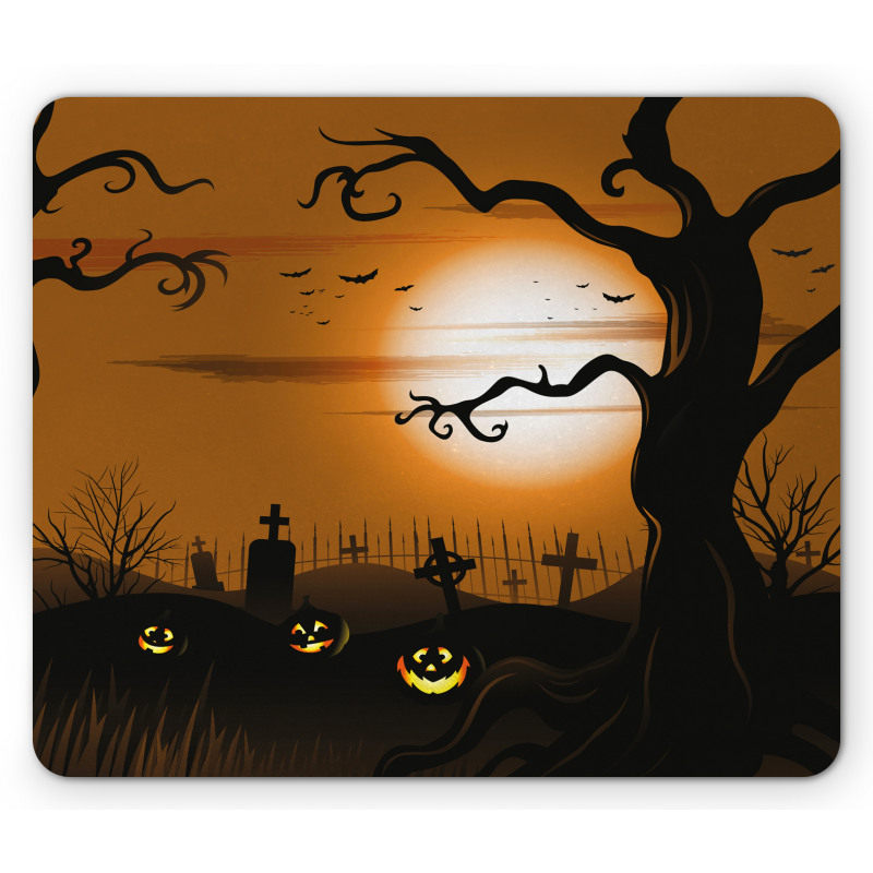 Scary Cemetery Mouse Pad