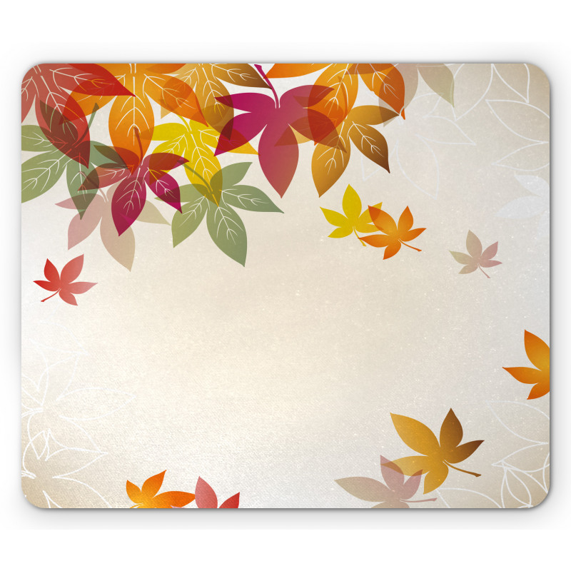 Maple Leaves Pastel Art Mouse Pad