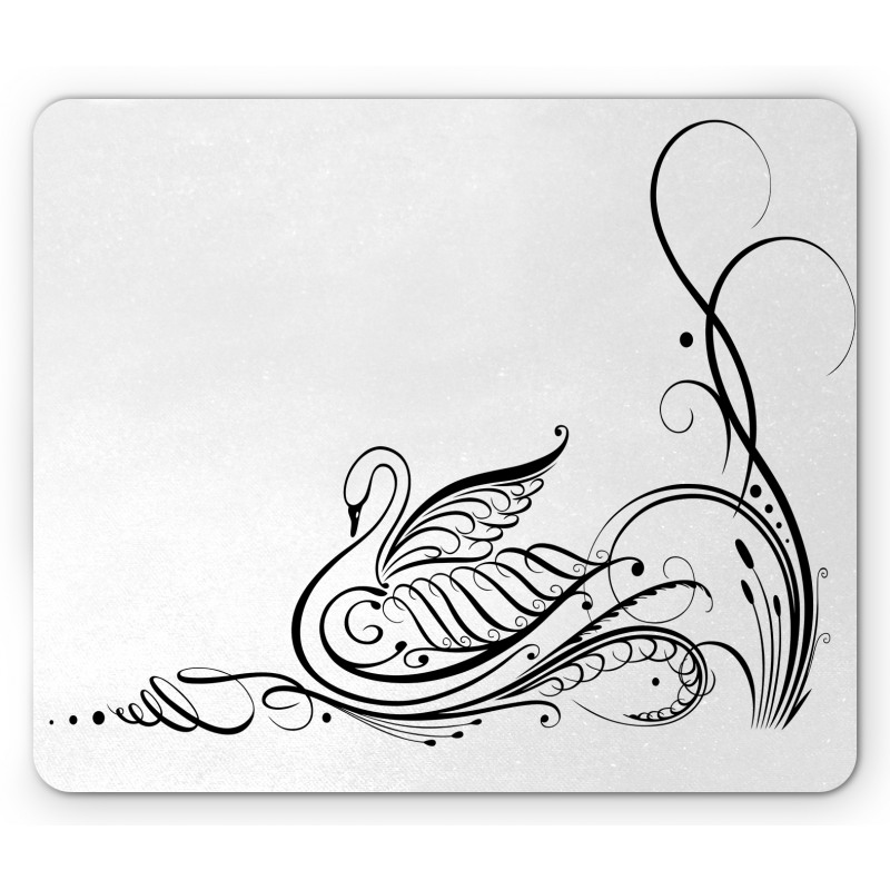 Black Swan in River Mouse Pad