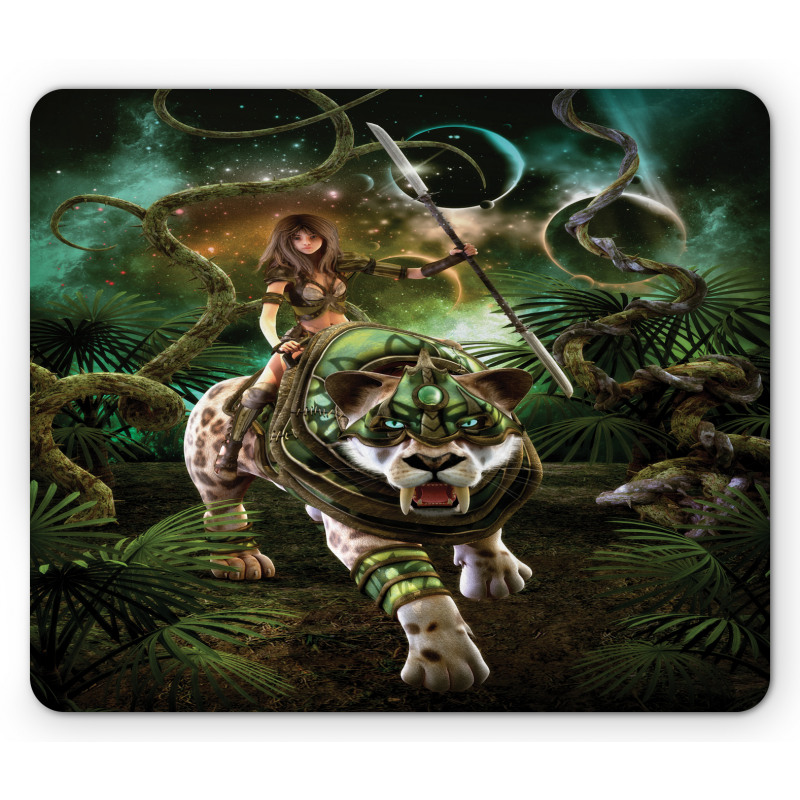 Fantasy Tiger Galaxy Mouse Pad