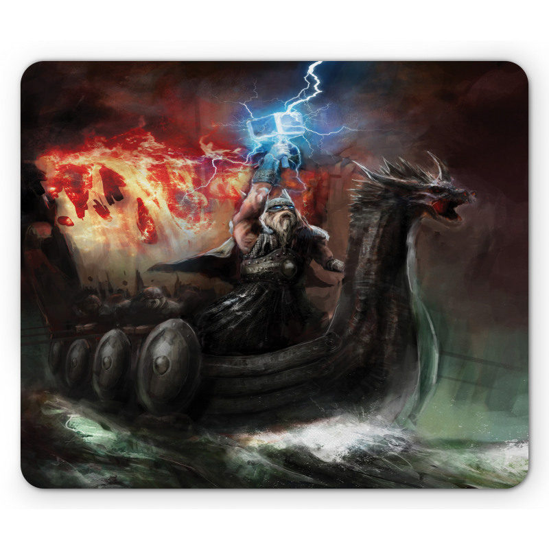 Thunder Storm Vikings Mouse Pad