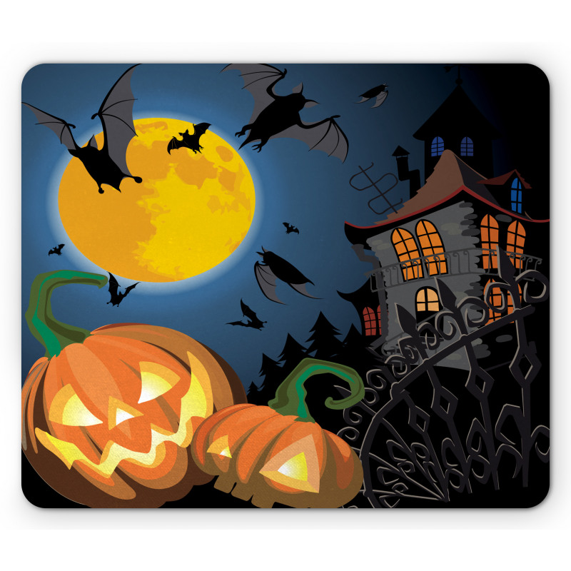 Moon Pumpkin Mouse Pad