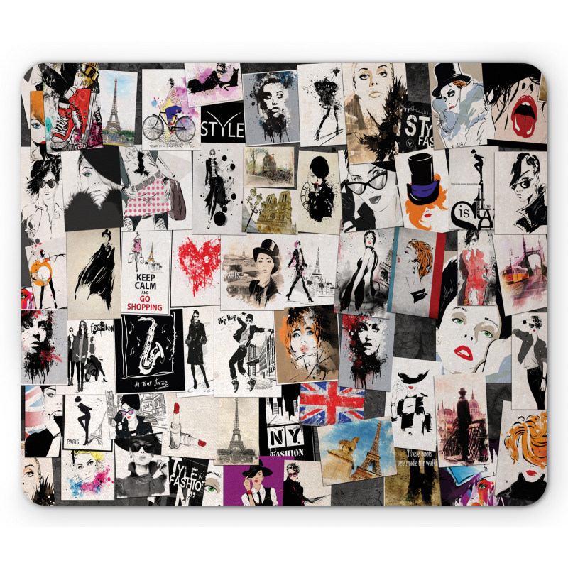 Collage Fashion Modern Mouse Pad