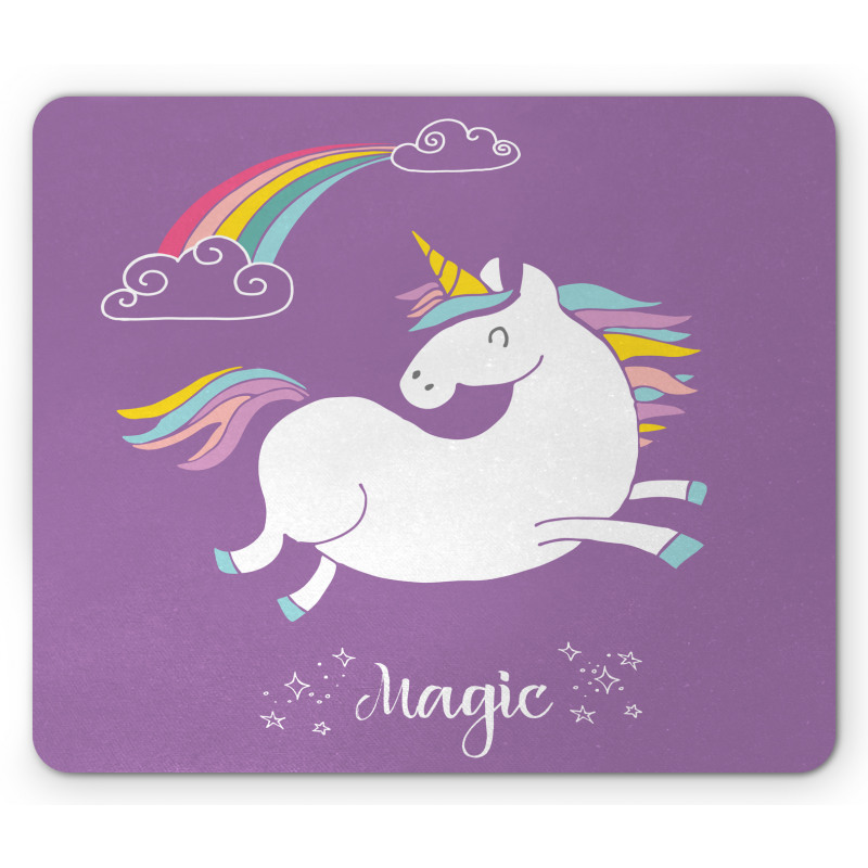 Purple Kids Rainbow Mouse Pad