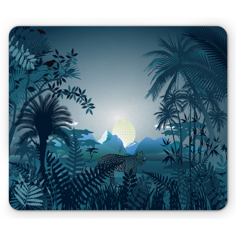 Tiger in Hazy Rainforest Mouse Pad