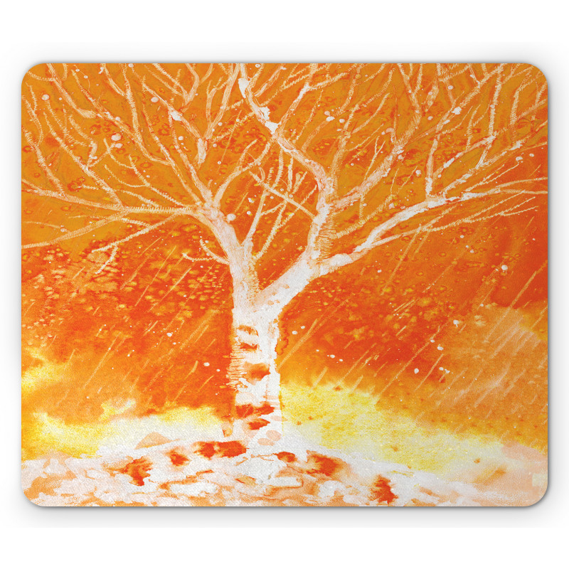 Leafless Tree Autumn Mouse Pad