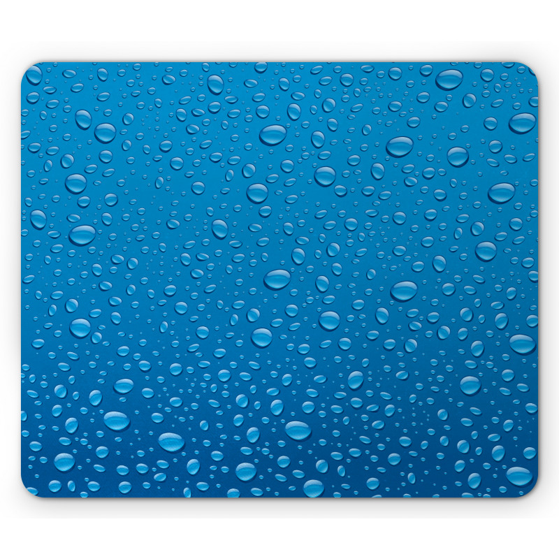 Water Drops Aquatic Rain Mouse Pad