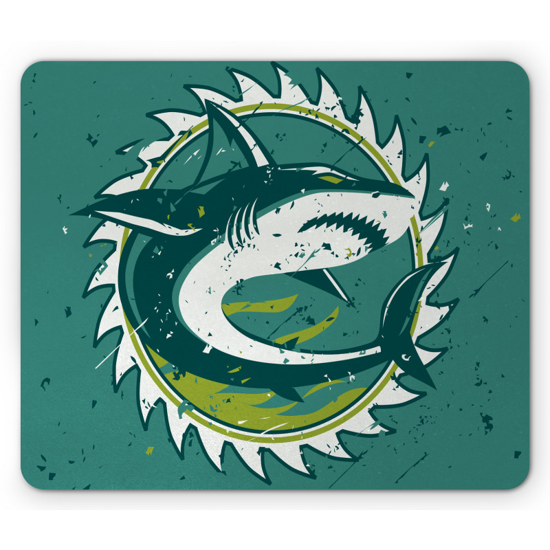 Shark Hunter Marine Art Mouse Pad