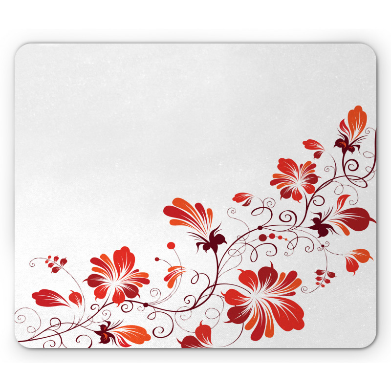 Floral Petal Ornaments Mouse Pad