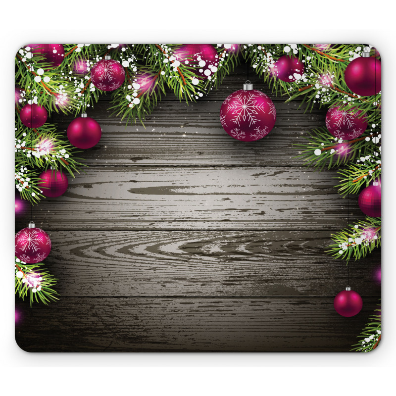 Rustic Balls Branch Mouse Pad